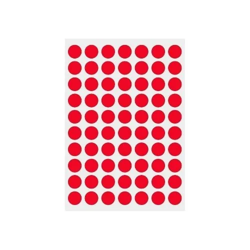 Etiqueta Redonda para Marcaje Roja
