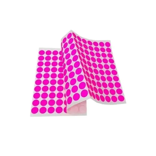Etiqueta Redonda para Marcaje Rosa Fluorescente