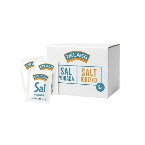 Caja de Sobres de Sal Yodada Delagg de 0.5 g