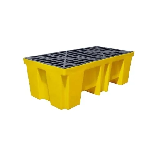Tarima Antiderrame para 2 Tambos (Con Desagüe)